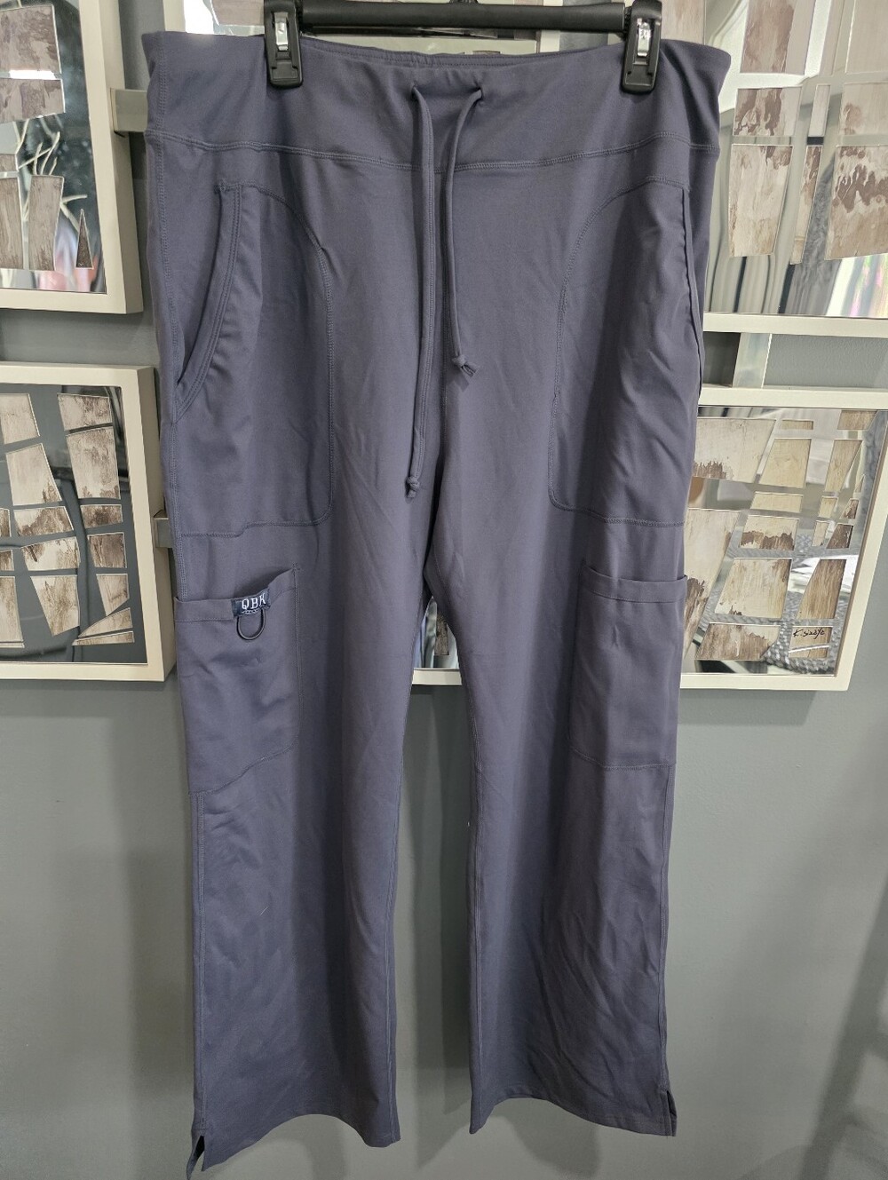 Women's Casual Drawstring Pants - Slate Blue. Gray